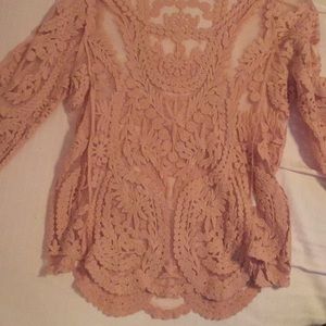 Brand new pink embroidered forever 21 blouse